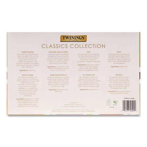 Classics Collection Assorted Tea Bags, 48/box