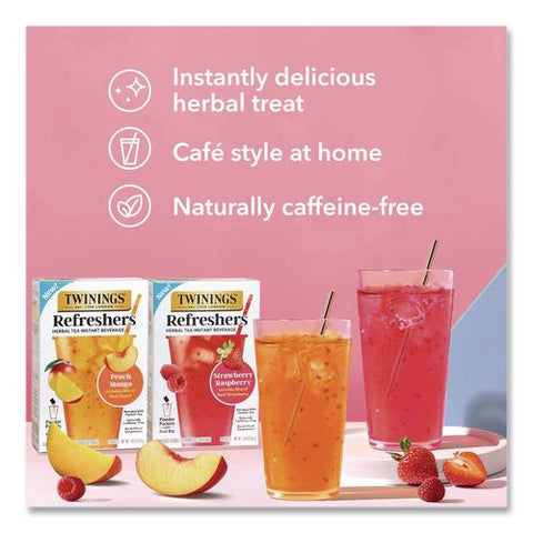 Refreshers Herbal Tea Instant Beverage, Strawberry Raspberry, 5 Packets/box, 6 Boxes/carton