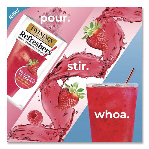 Refreshers Herbal Tea Instant Beverage, Strawberry Raspberry, 5 Packets/box, 6 Boxes/carton