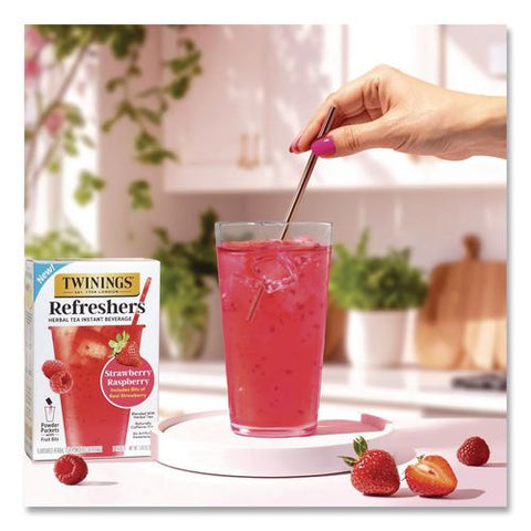 Refreshers Herbal Tea Instant Beverage, Strawberry Raspberry, 5 Packets/box, 6 Boxes/carton