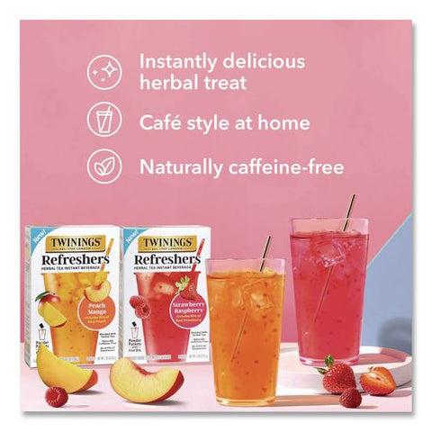 Refreshers Herbal Tea Instant Beverage, Peach Mango, 5 Packets/box, 6 Boxes/carton