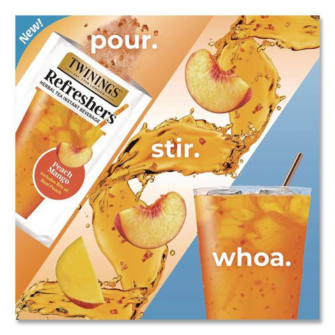 Refreshers Herbal Tea Instant Beverage, Peach Mango, 5 Packets/box, 6 Boxes/carton
