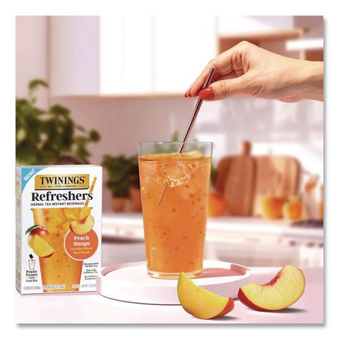 Refreshers Herbal Tea Instant Beverage, Peach Mango, 5 Packets/box, 6 Boxes/carton