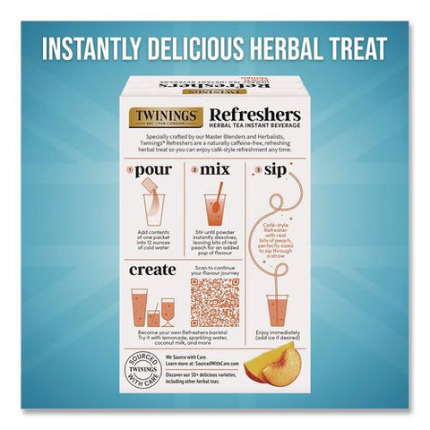 Refreshers Herbal Tea Instant Beverage, Peach Mango, 5 Packets/box, 6 Boxes/carton