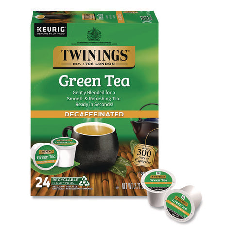 Tea K-cups, Decaf Green Tea, 0.11 Oz, 24/box