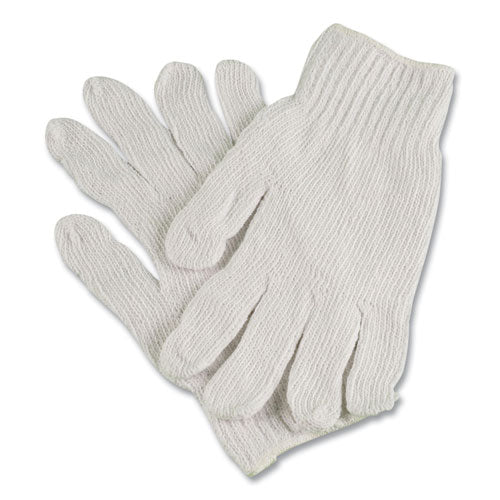 Pro Ctps400/nlw Series Natural White String Knit Gloves, 7 Gauge, Small, White, 12 Pairs