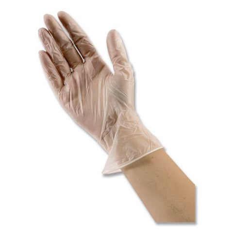 V5101 Series Latex-free Lightly Powdered Vinyl Gloves, Large, 3 Mil Thick, 9" Long, Clear, 1,000/carton