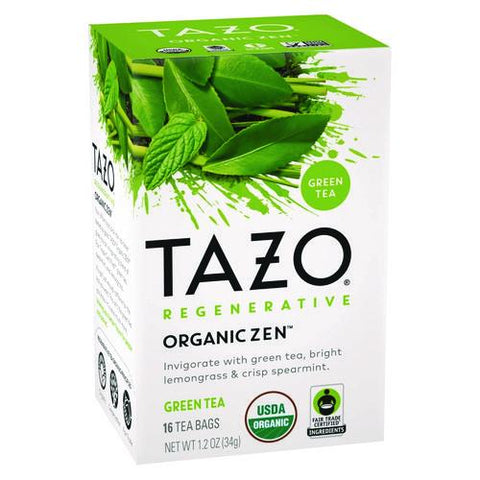 Tea Bags, Organic Zen, 16/box, 6 Boxes/carton