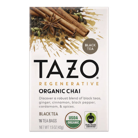 Tea Bags, Organic Chai, 16/box