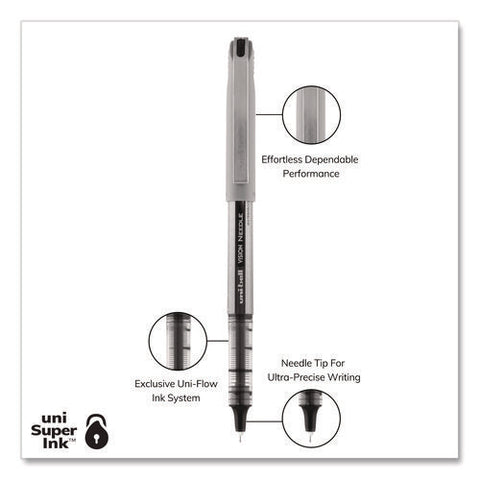 Vision Needle Rollerball Pen, Stick, Fine 0.7 Mm, Assorted Ink And Barrel Colors, 8/pack