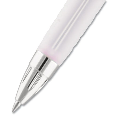 Signo 207 City Of Hope Edition Gel Pen, Breast Cancer, Retract, Med 0.7mm, Black Ink, Translucent Pink/white Barrel, Dz