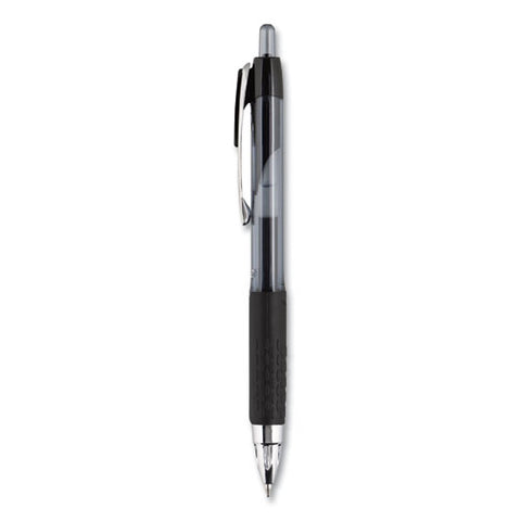 Signo 207 Gel Pen, Retractable, Medium 0.7 Mm, Black Ink, Clear/black Barrel, 8/pack