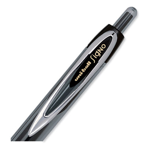 207 Signo Gel Ultra Micro Gel Pen, Retractable, Extra-fine 0.38 Mm, Black Ink, Clear/black Barrel