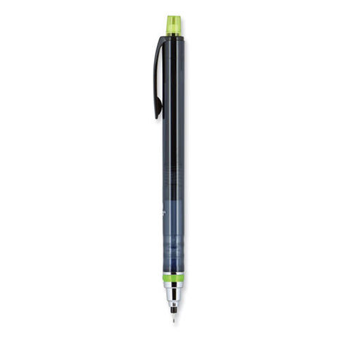 Kurutoga Mechanical Pencil With Tube Of Diamond Lead, 0.7 Mm, Hb (#2), Black Lead, Black/green Barrel