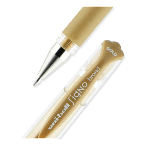 Signo Gel Impact Gel Pen, Stick, Bold 1 Mm, Assorted Metallic Ink And Barrel Colors, 3/pack