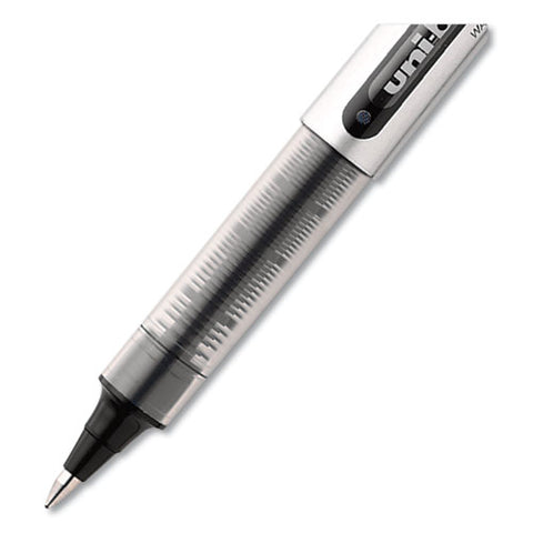 Vision Roller Ball Pen, Stick, Fine 0.7 Mm, Black Ink, Silver/black/clear Barrel, 36/pack