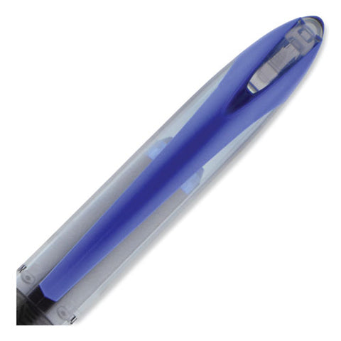 Air Porous Roller Ball Pen, Stick, Medium 0.7 Mm, Blue Ink, Black/blue Barrel, Dozen