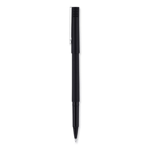 Roller Ball Pen, Stick, Extra-fine 0.5 Mm, Black Ink, Black Barrel, 72/pack