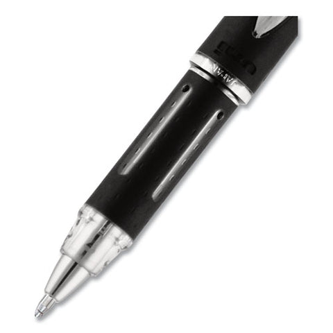 Jetstream Stick Hybrid Gel Pen, Bold 1 Mm, Black Ink, Black/silver Barrel