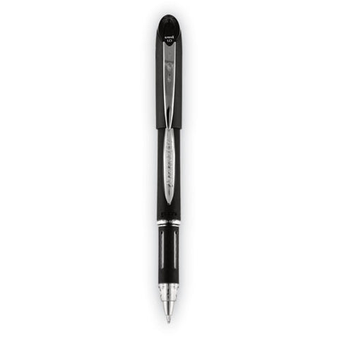 Jetstream Stick Hybrid Gel Pen, Bold 1 Mm, Black Ink, Black/silver Barrel