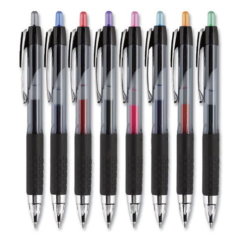 Signo 207 Gel Pen, Retractable, Medium 0.7 Mm, Assorted Ink And Barrel Colors, 8/pack