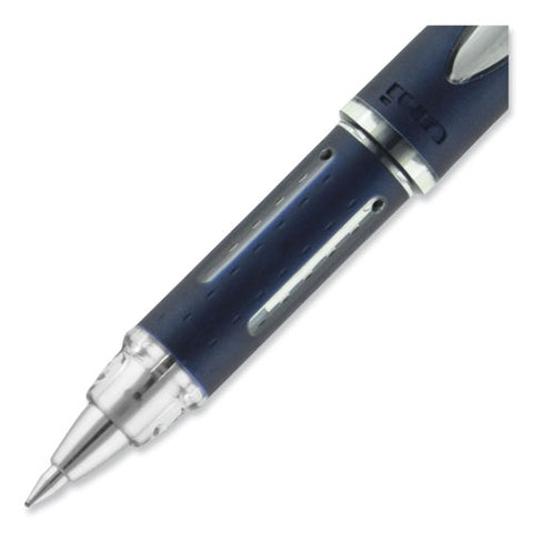 Jetstream Hybrid Gel Pen, Stick, Fine 0.7 Mm, Blue Ink, Blue/silver Barrel