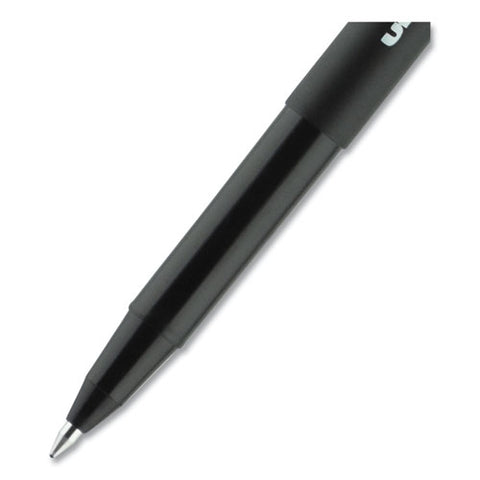 Onyx Roller Ball Pen, Stick, Extra-fine 0.5 Mm, Black Ink, Black Barrel, Dozen