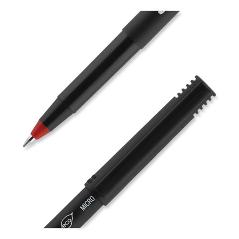 Onyx Roller Ball Pen, Stick, Extra-fine 0.5 Mm, Red Ink, Black/red Barrel, Dozen