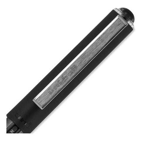 Vision Roller Ball Pen, Stick, Extra-fine 0.5 Mm, Black Ink, Gray/black/clear Barrel, Dozen