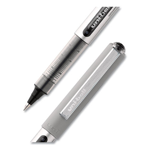 Vision Roller Ball Pen, Stick, Fine 0.7 Mm, Black Ink, Silver/black/clear Barrel, Dozen