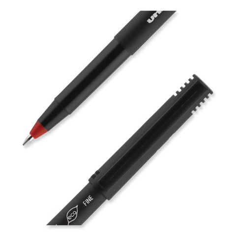 Onyx Roller Ball Pen, Stick, Fine 0.7 Mm, Red Ink, Black/red Barrel, Dozen