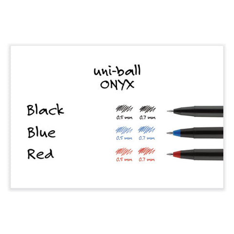 Onyx Roller Ball Pen, Stick, Fine 0.7 Mm, Red Ink, Black/red Barrel, Dozen