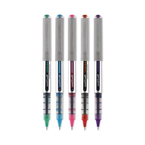 Vision Roller Ball Pen, Stick, Fine 0.7 Mm, Assorted Ink And Barrel Colors, 5/pack
