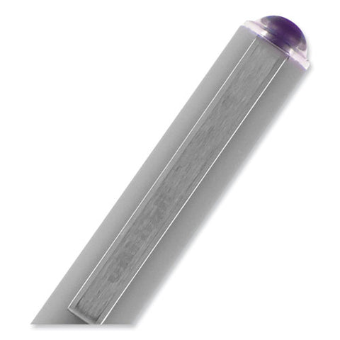 Vision Roller Ball Pen, Stick, Fine 0.7 Mm, Violet Ink, Silver/violet/clear Barrel, Dozen