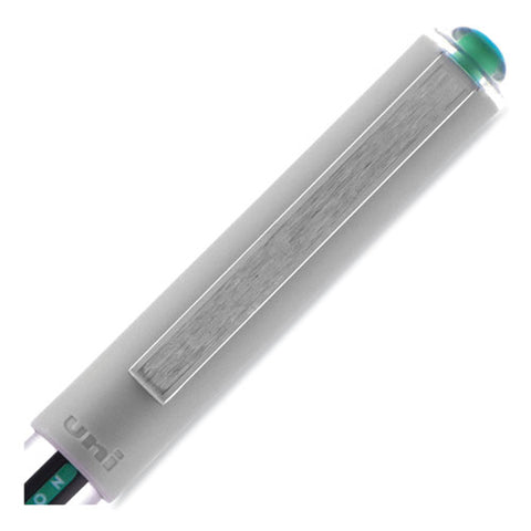 Vision Roller Ball Pen, Stick, Fine 0.7 Mm, Green Ink, Silver/green/clear Barrel, Dozen