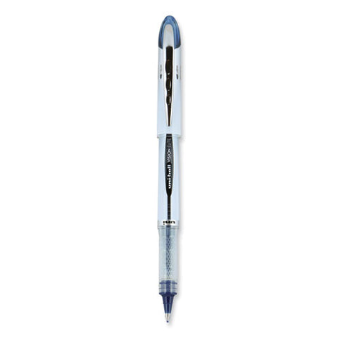 Vision Elite Hybrid Gel Pen, Stick, Bold 0.8 Mm, Blue-infused Black Ink, White/blue/clear Barrel