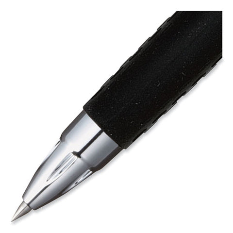 Signo 207 Gel Pen, Retractable, Fine 0.5 Mm, Black Ink, Smoke/black Barrel, Dozen