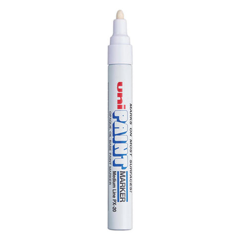 Permanent Marker, Medium Bullet Tip, White