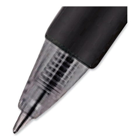 Signo Gel Pen, Retractable, Medium 0.7 Mm, Black Ink, Silver/black Barrel, Dozen