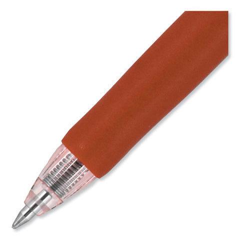 Signo Gel Pen, Retractable, Medium 0.7 Mm, Red Ink, Silver/red Barrel, Dozen