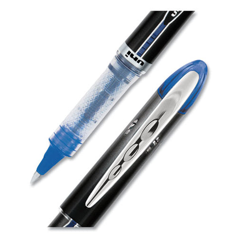 Vision Elite Hybrid Gel Pen, Stick, Extra-fine 0.5 Mm, Blue Ink, Black/blue/clear Barrel