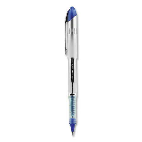 Vision Elite Hybrid Gel Pen, Stick, Bold 0.8 Mm, Blue Ink, White/blue/clear Barrel