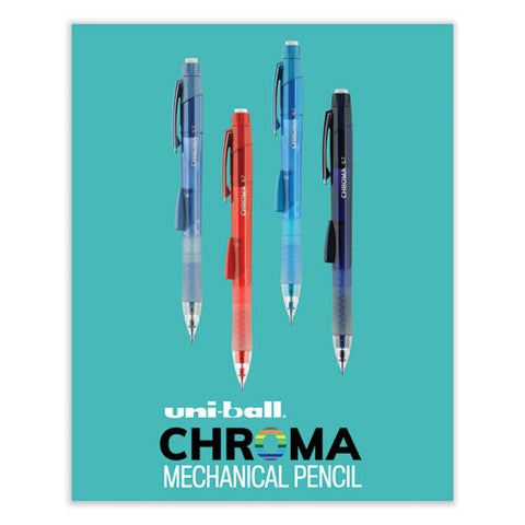 Chroma Mechanical Pencil, 0.7 Mm, Hb (#2), Black Lead, Cobalt Barrel, Dozen