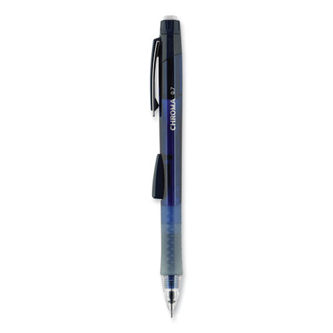 Chroma Mechanical Pencil, 0.7 Mm, Hb (#2), Black Lead, Cobalt Barrel, Dozen