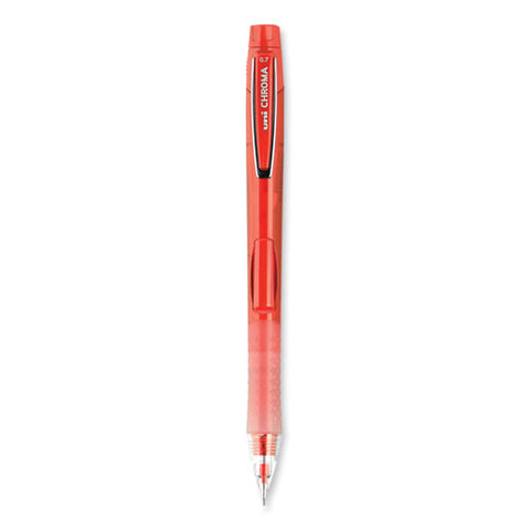 Chroma Mechanical Pencil, 0.7 Mm, Hb (#2), Black Lead, Red Barrel, Dozen