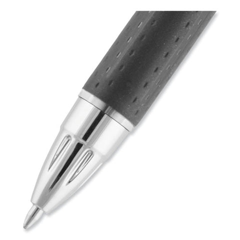 Jetstream Retractable Hybrid Gel Pen, Bold 1 Mm, Black Ink, Black/silver Barrel