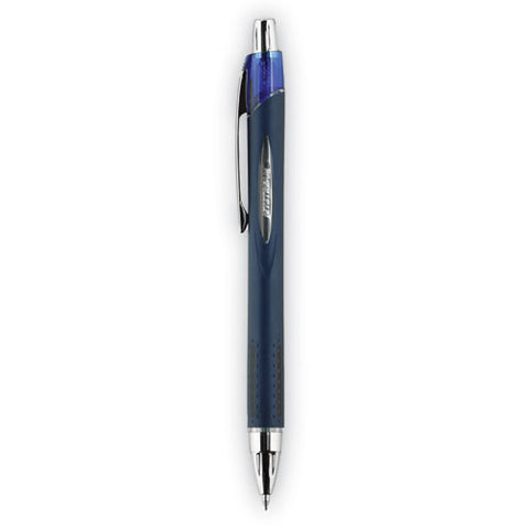 Jetstream Retractable Hybrid Gel Pen, Bold 1 Mm, Blue Ink, Black/silver/blue Barrel