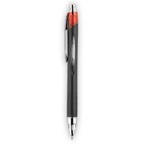 Jetstream Retractable Hybrid Gel Pen, Bold 1 Mm, Red Ink, Black/silver/red Barrel