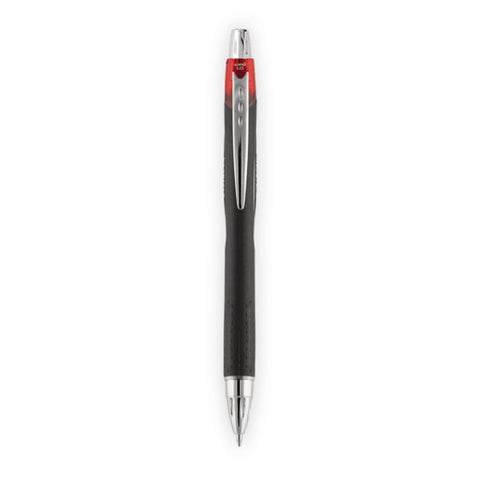 Jetstream Retractable Hybrid Gel Pen, Bold 1 Mm, Red Ink, Black/silver/red Barrel