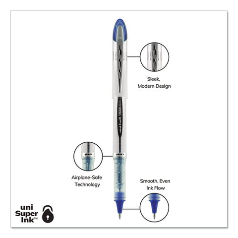 Vision Elite Hybrid Gel Pen, Stick, Bold 0.8 Mm, Assorted Ink And Barrel Colors, 8/pack